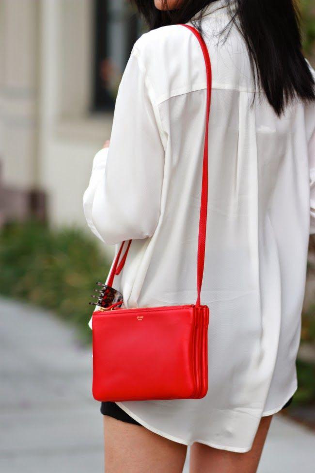Celine trio bag new arrivals red