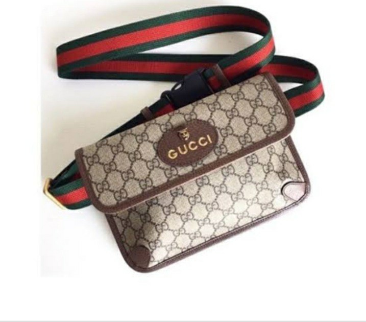 gucci gg supreme belt bag brown