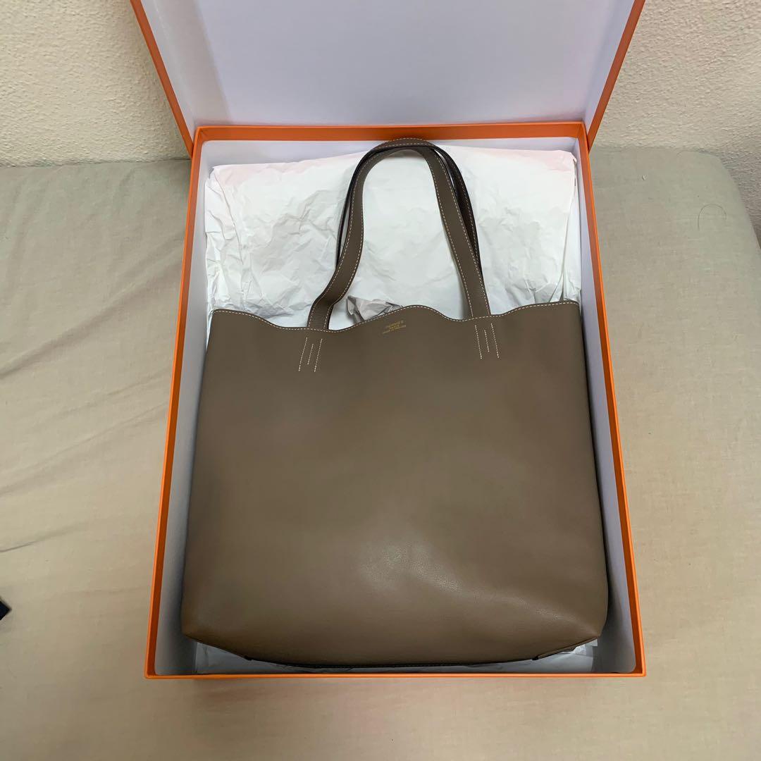 Hermes Double Sens 45 etoupe/taupe, Luxury, Bags & Wallets on Carousell