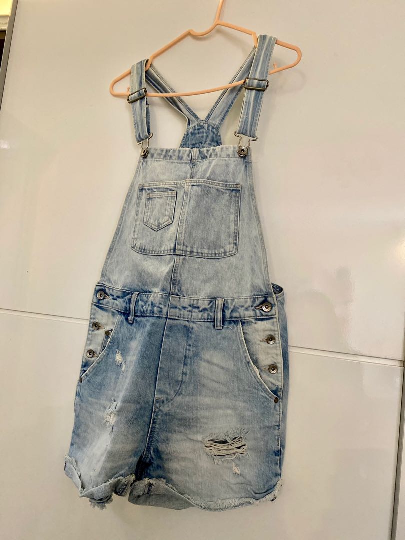 H M Jumpsuit Jeans Women S Fashion Clothes Rompers Jumpsuits On Carousell