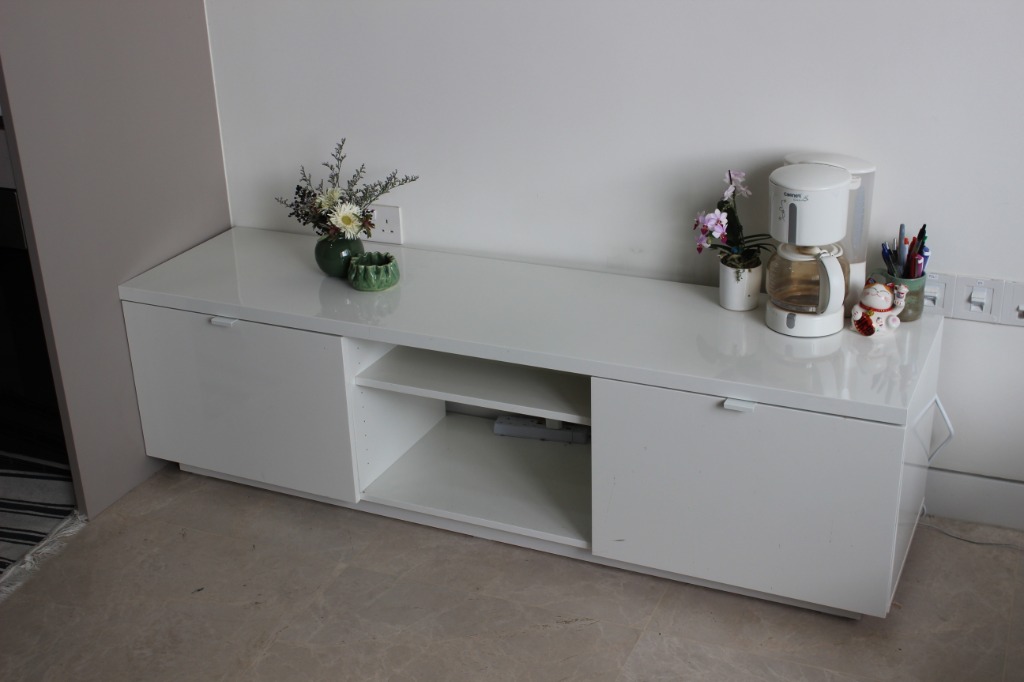 kleinhandel Zeehaven Laatste IKEA Entertainment Center (BYAS), Furniture & Home Living, Furniture, TV  Consoles on Carousell