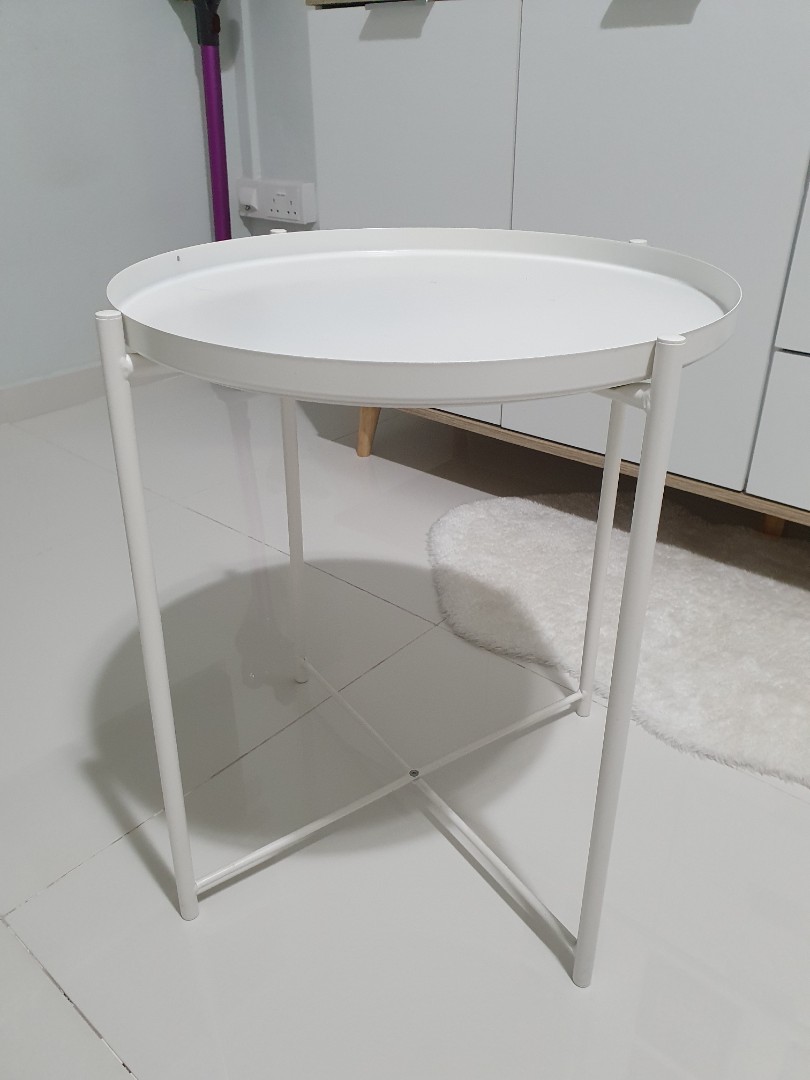 Ikea white side table, Furniture & Home Living, Furniture, Tables ...