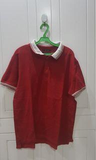 Kemeja Merah strip Putih