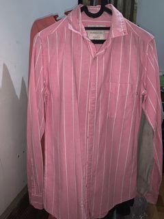Kemeja Pink Lengan Panjang Pria/Wanita
