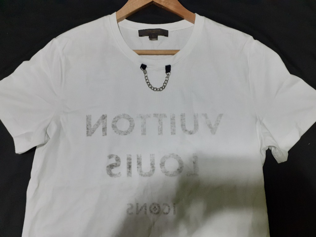 Louis vuitton icon chain white T shirt, Women's Fashion, Tops