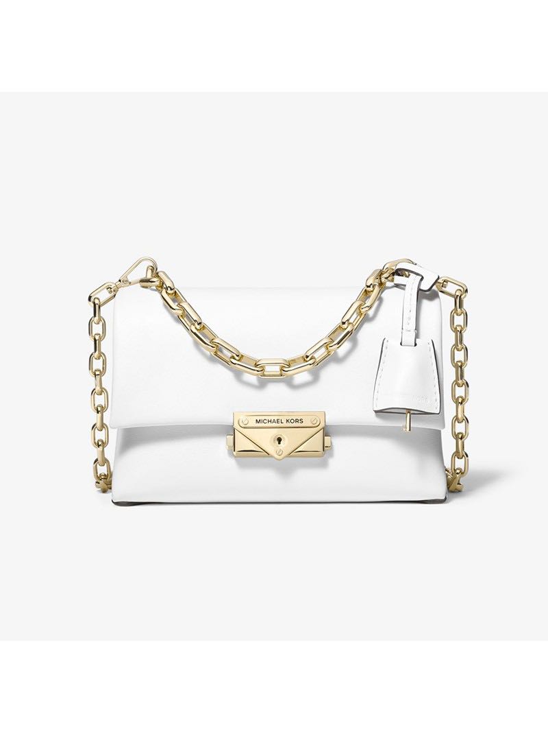 Michael Kors Cece Extra Small Leather Crossbody Bag White