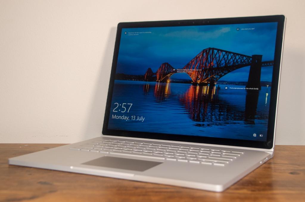 Microsoft surface book 2 16 gb ram top