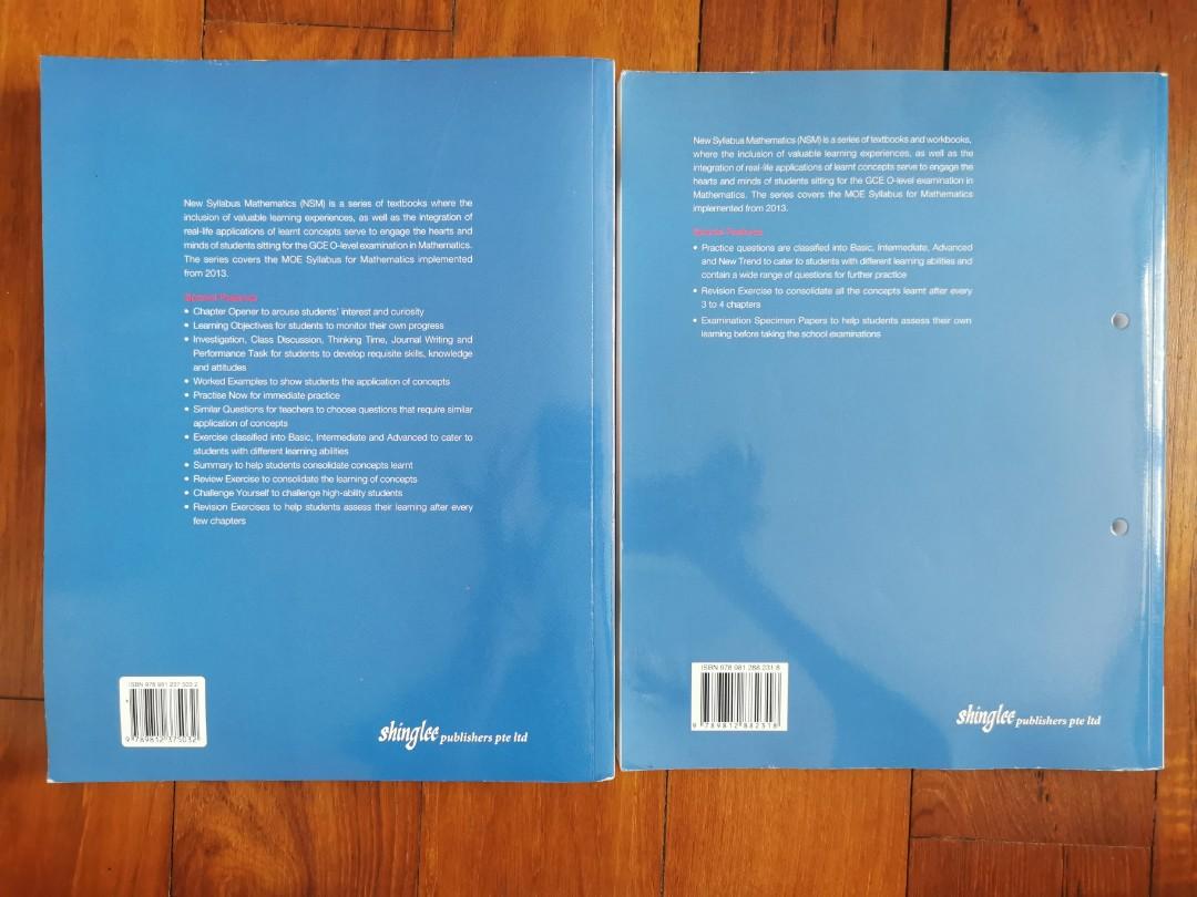New Syllabus Mathematics 1 Textbook + Workbook, Sec 1 Math textbook and ...