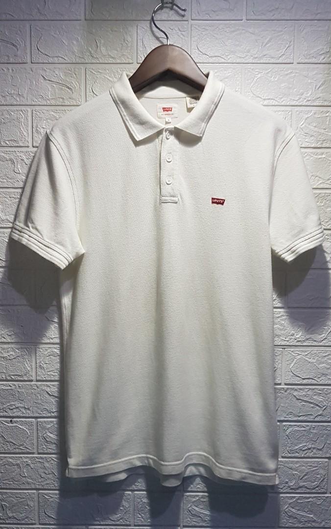 levis white polo shirt