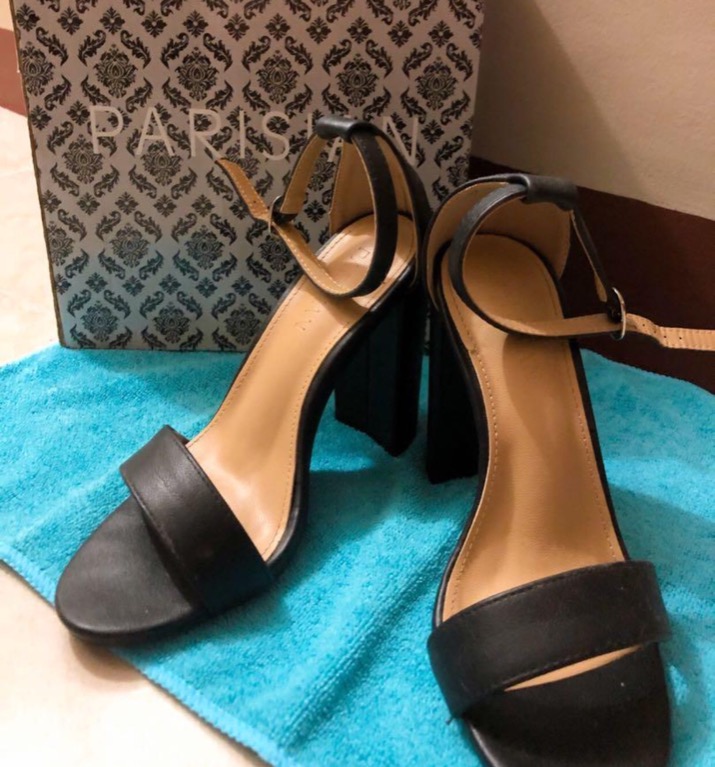 Parisian Block Heels Women s Fashion Footwear Heels on Carousell