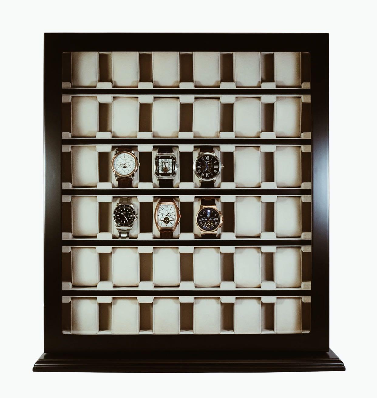 Premium Wooden Watch Case 30 watches with Stand and Keys