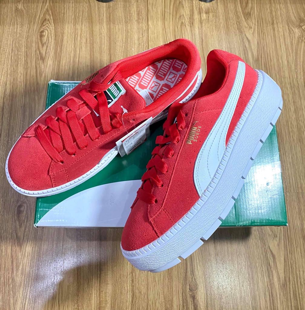 Red puma hot sale platform sneakers
