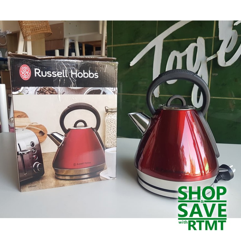 Russell Hobbs Heritage Vogue Kettle Ruby Red, TV & Home Appliances