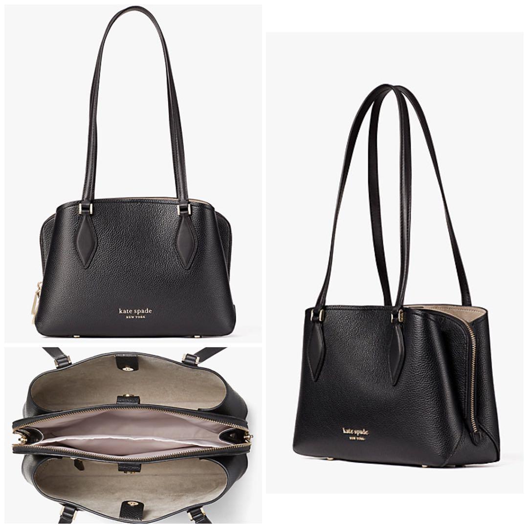 SALES Kate Spade Zeezee Small Tote Handbag Shoulder Bag Black Bare Multi Ivory Cream Blazer Blue Multi Navy Dark Blue