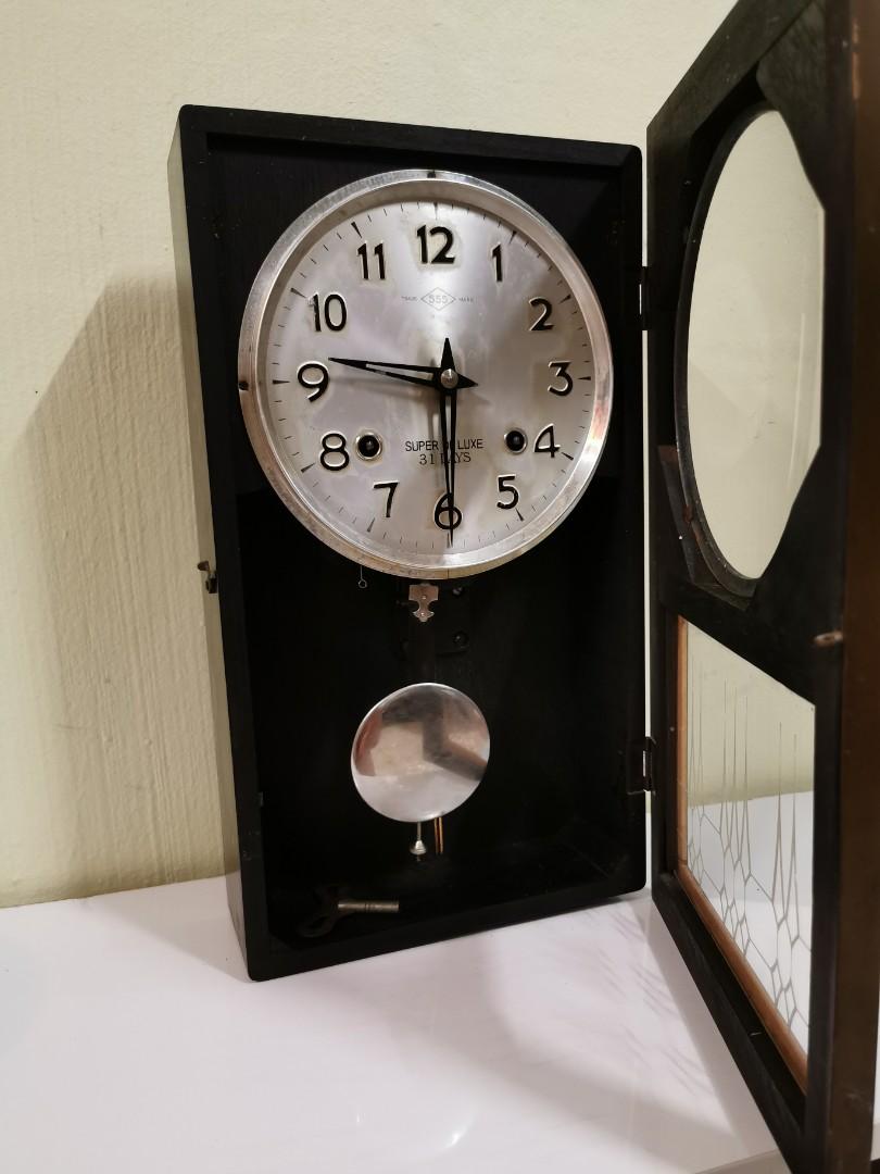 SEIKO 31 Days Super Deluxe winding wall clock, Hobbies & Toys