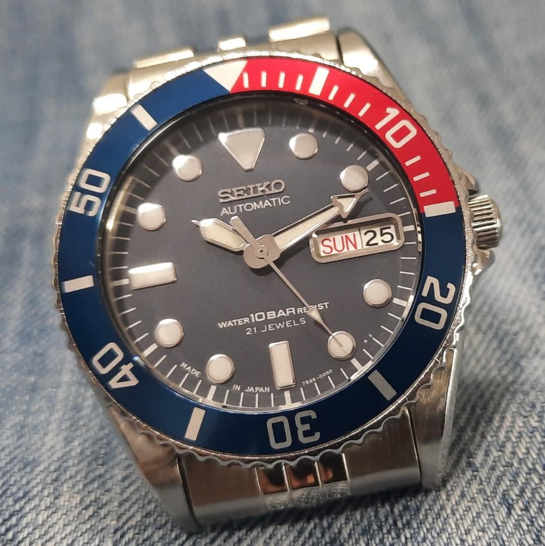 Seiko SKX025 Pepsi 7S26-0050 21 Jewels Automatic Men's Watch, Women's  Fashion, Watches & Accessories, Watches on Carousell