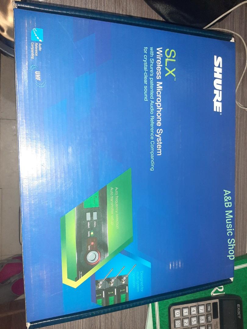 Shure SLX Microphone (Category: Microphones) located in Manila. Submitted by abmusicshop (Listing ID 1052047638, Image 2). Description: Shure PGA Headworn SRP: P3500 Shure SLX1 BodyPack Transmitter SRP: P12,500 Shure SLX2/SM58 Handheld SRP: P18,100 Shure SLX4 Diversity Receiver SRP: P21,000 COD = Card On Delivery COD = Cash On Delivery Send us now your order or inquiry at A&B Music Shop 46 General Luna St. Banaba San Mateo Rizal 87069791 / 095678