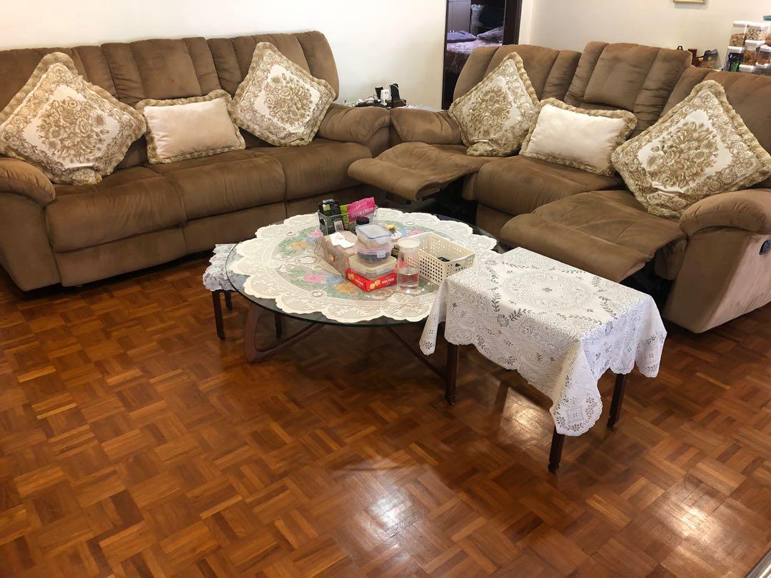 Super comfortable Reclining Sofa Set!, Furniture, Sofas on Carousell