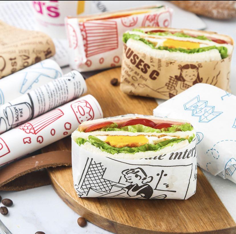 50 pcs for 7 READY STOCK NEW DESIGN BAKING PAPER NEWSPAPERS