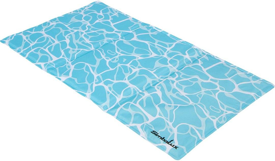 2367 Simbalux Pet Cooling Mat For Dogs With Cooling Gel Pad For Medium Or Small Dogs No Water And Refrigerator Required Outside And Inside Pet Beds Crates Cars Blue Wave Design Pet