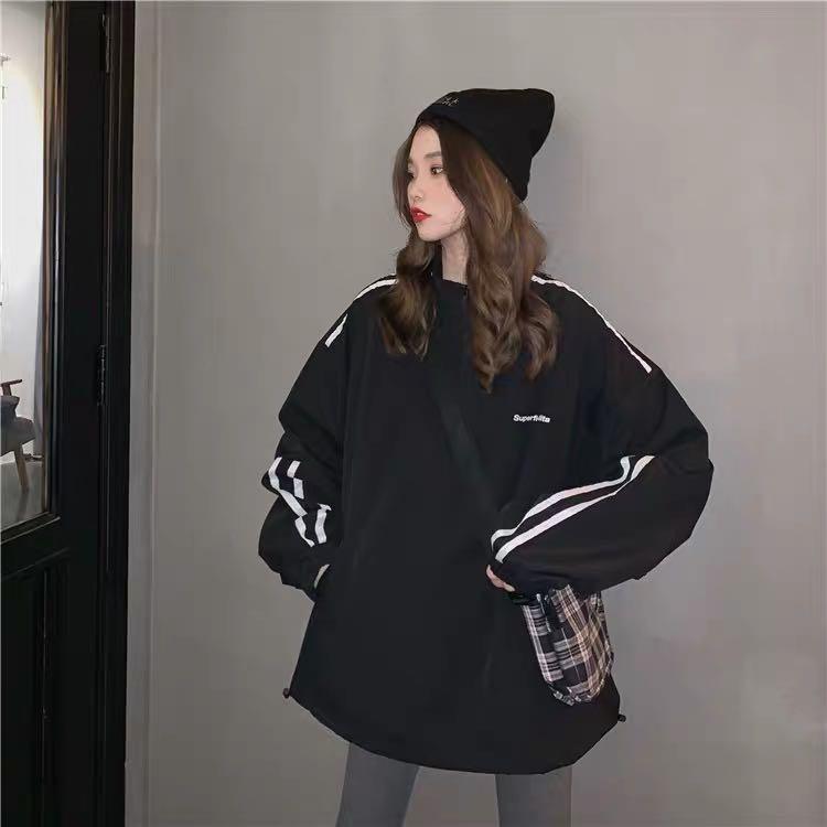 571 half zip up black pullover jacket double stripes hypebeast