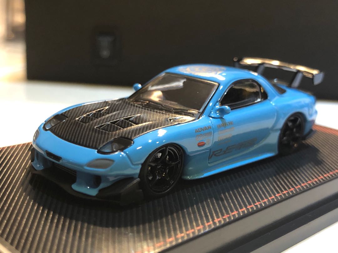 全新ignition Model 1 64 Mazda Rx 7 Fd3s 雨宮淺藍色 玩具 遊戲類 玩具 Carousell