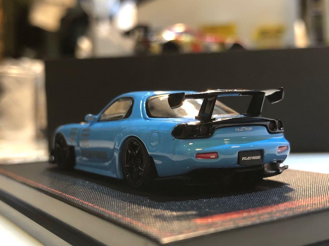 全新Ignition Model 1/64 Mazda RX-7 (FD3S) 雨宮淺藍色, 興趣及遊戲 