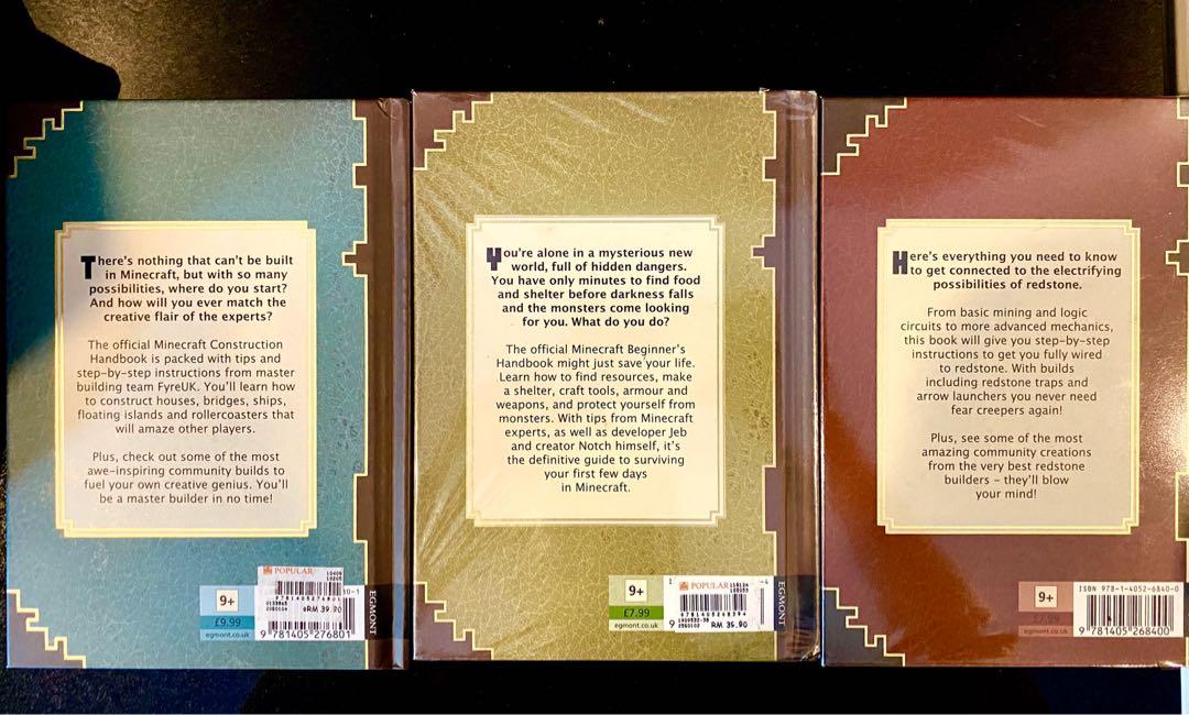 Minecraft Beginner S Handbook Redstone Handbook Construction Handbook Hard Cover English Gaming Book Books Stationery Books On Carousell