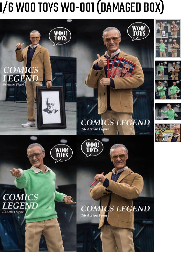 全新New] 三廠Woo!Toys 1/6 12 inch Comics Legend Stan Lee Marvel Action Figure  (非Not Hottoys) 漫威之父1:6 可動人偶