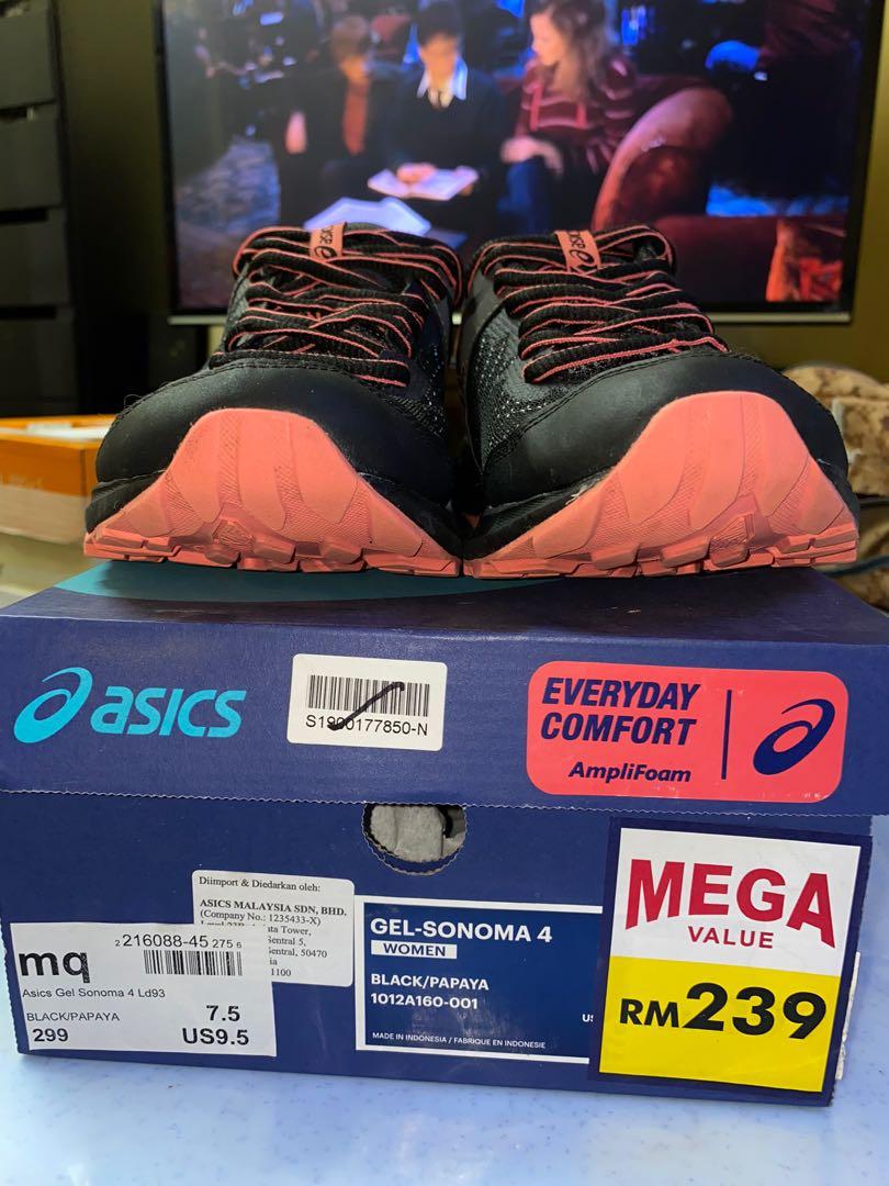 Asics gel-sonoma 4 women's trail running shoes black/papaya shop