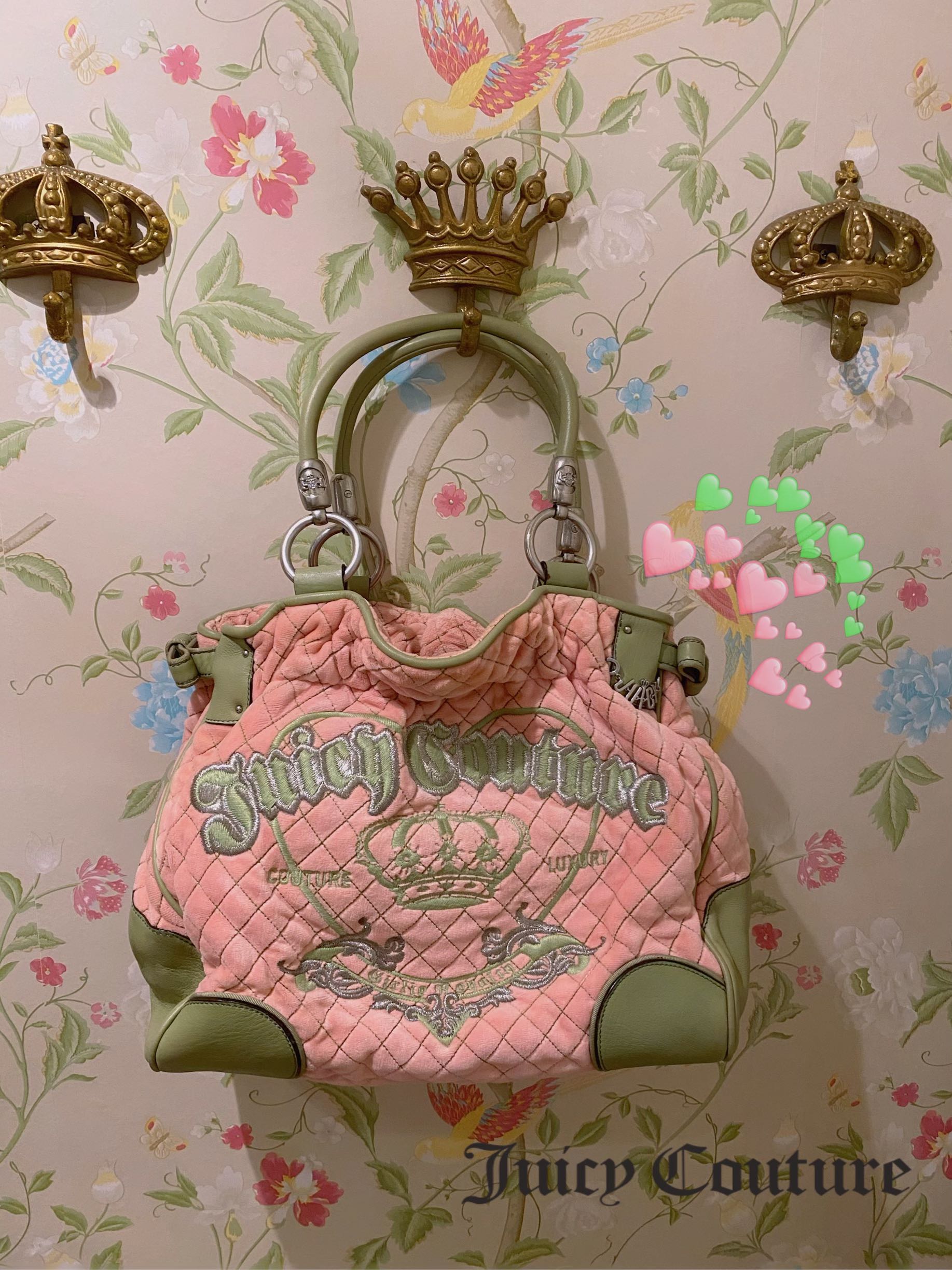 Pink and green juicy couture 2025 bag