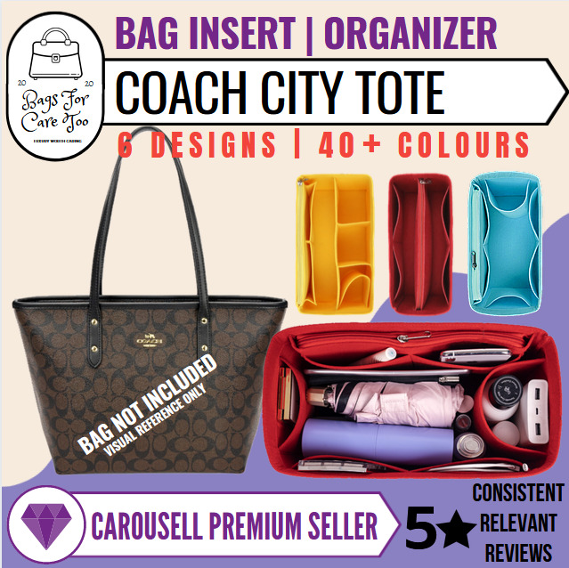 Bag Insert Organizer for Coach Tote | Customised Designs & 40+ Colours,  Luxury, Bags & Wallets on Carousell