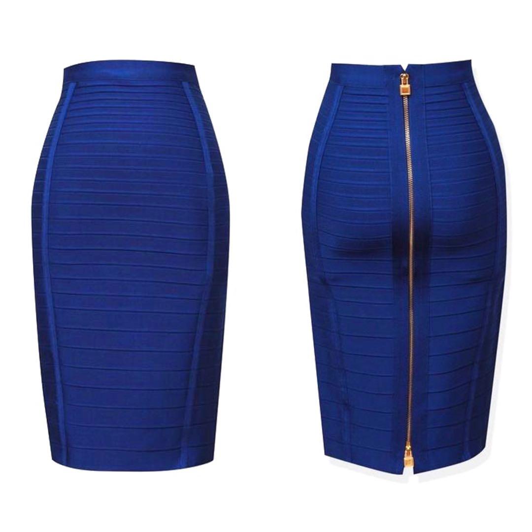 Royal blue bandage skirt sale