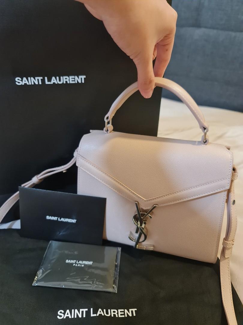 Saint Laurent Cassandra Mini Grain De Poudre Embossed Leather