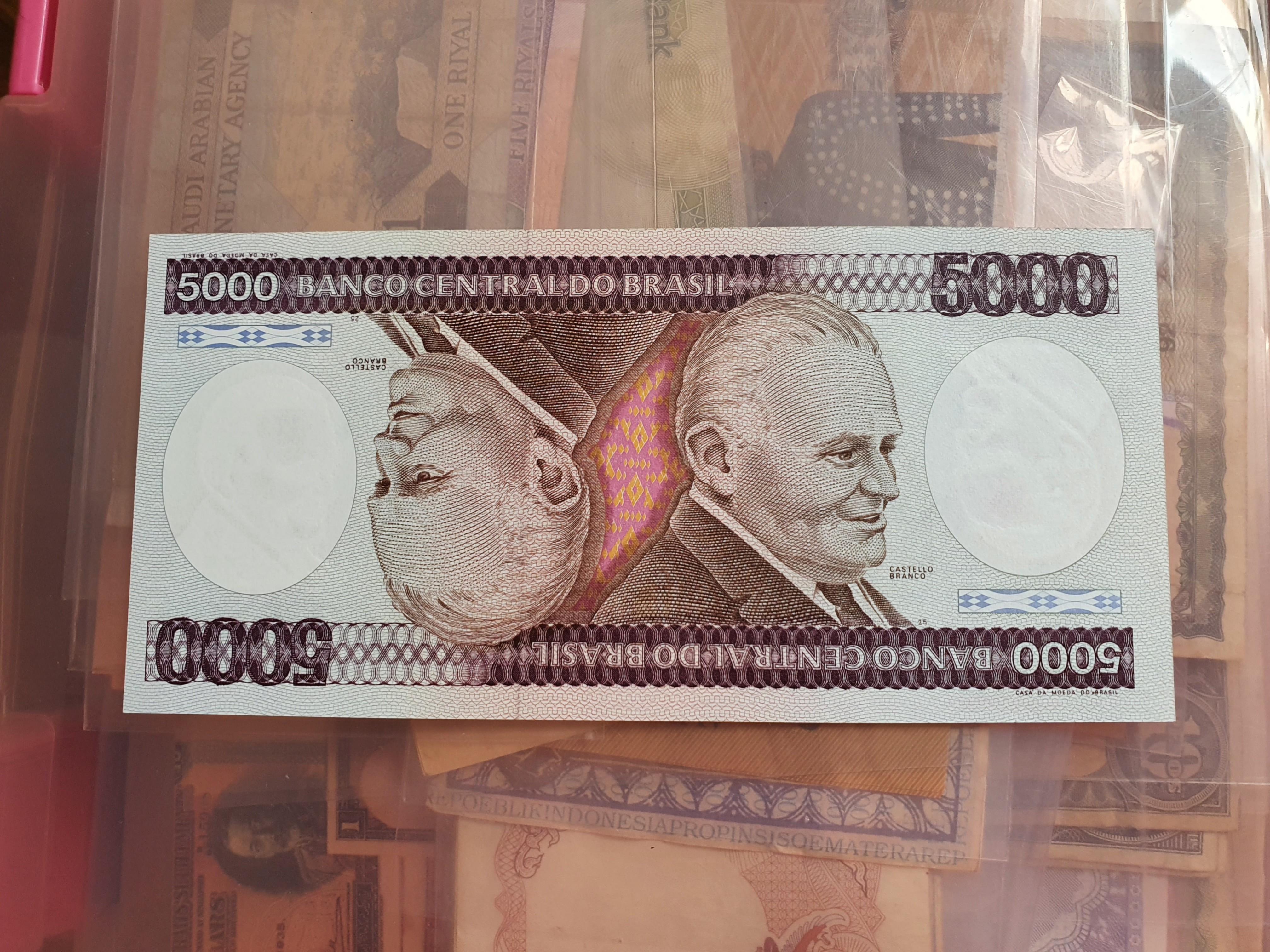 Brazil 1981 5000 Cruzeiros Uncirculated Note Vintage Collectibles Currency On Carousell