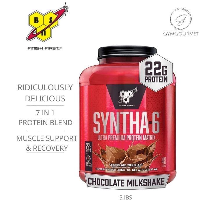 Bsn Syntha 6 Whey Protein Powder Micellar Casein Milk Protein Isolate Chocolate Milkshake 5lbs Packaging May Vary Sports Weights Gym Equipment On Carousell