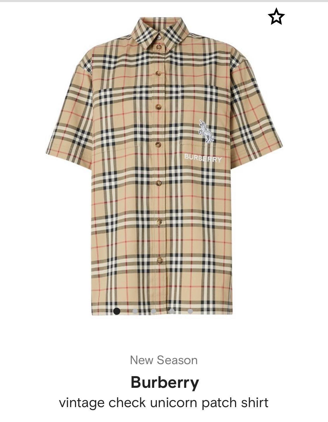 Burberry vintage check zebra patch shirt