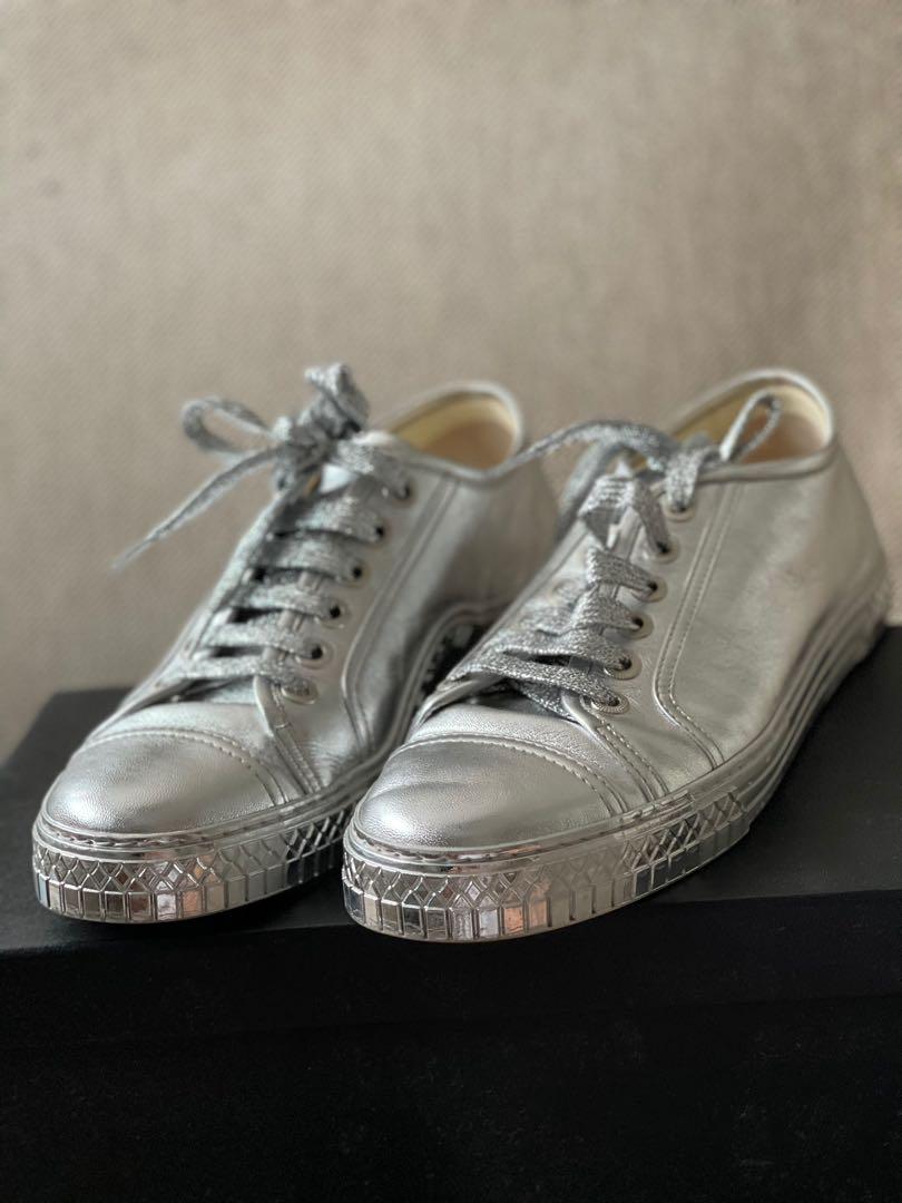 Chanel on sale metallic sneakers
