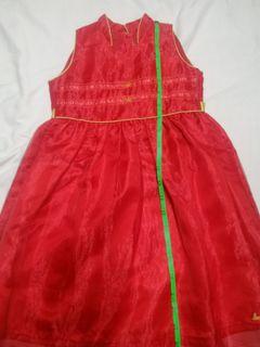 Chinese collared inspired red dress