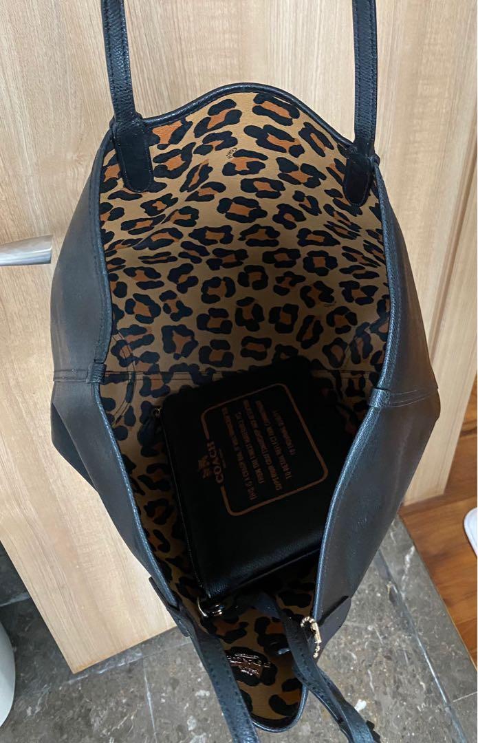 Coach leopard reversible hotsell tote