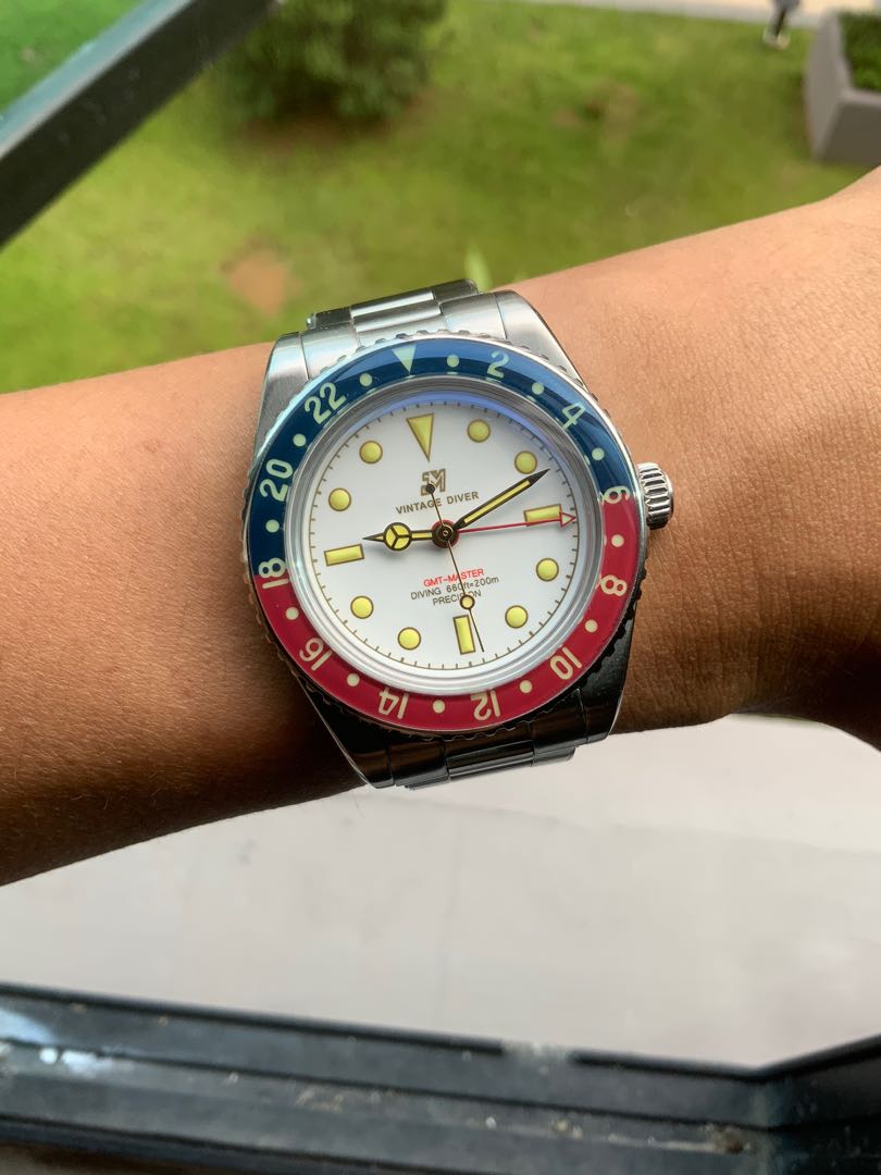 Discontinued] San Martin GMT White Dial, Men's Fashion, Watches \u0026  Accessories, Watches on Carousell