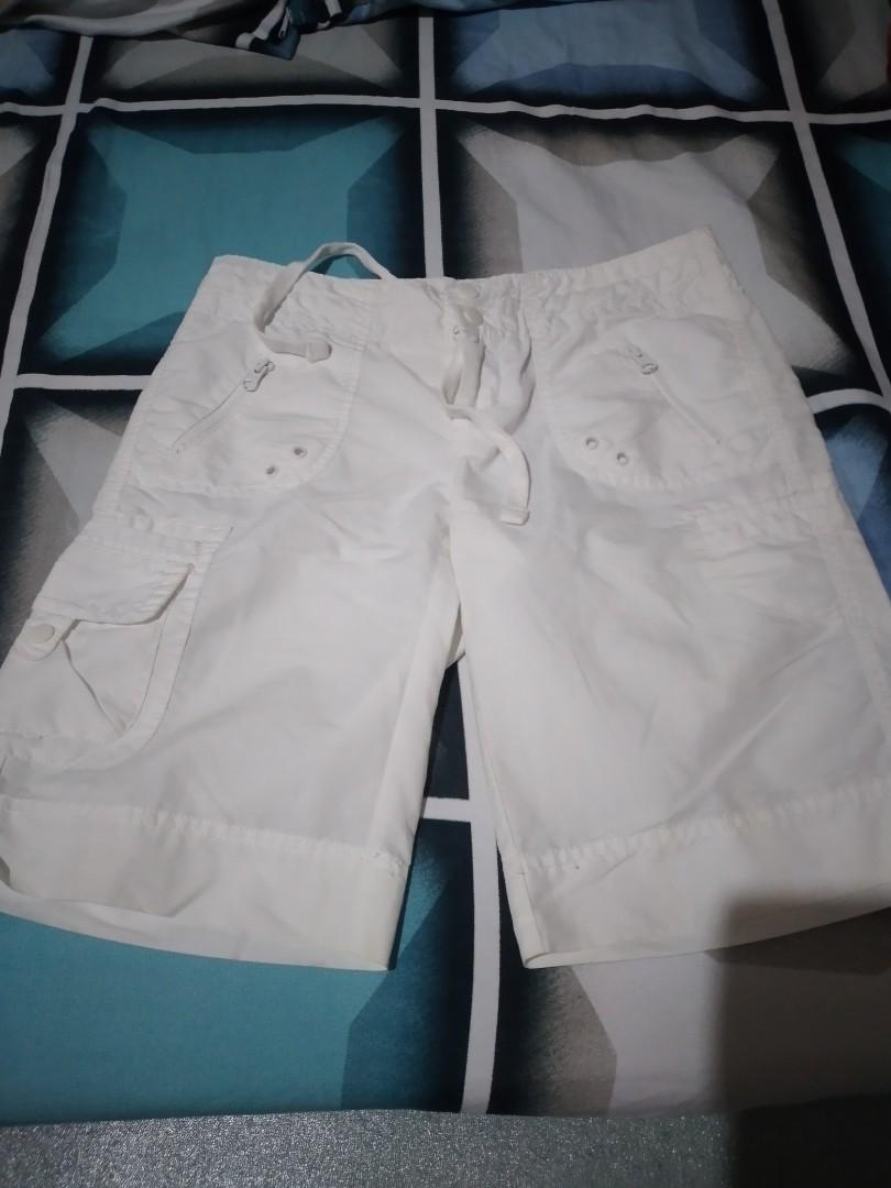 women's white cargo shorts