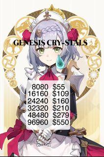 Genshin Impact Crystals Top Up
