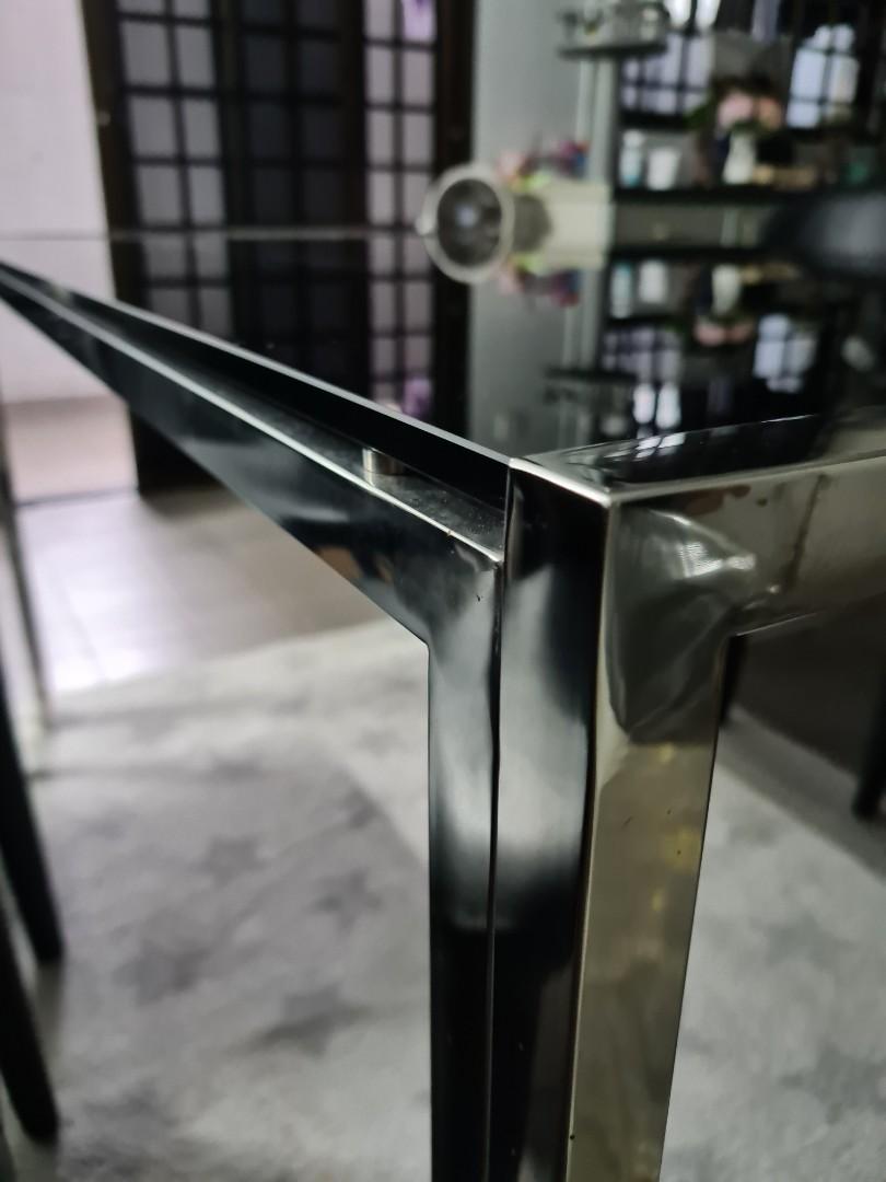 Glass Dining Table Price Dropped, Furniture & Home Living, Furniture