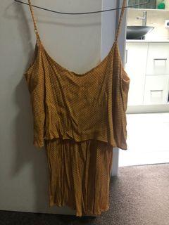 Glassons Yellow/gold playsuit size 10
