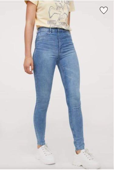 Divided super skinny high waist hot sale