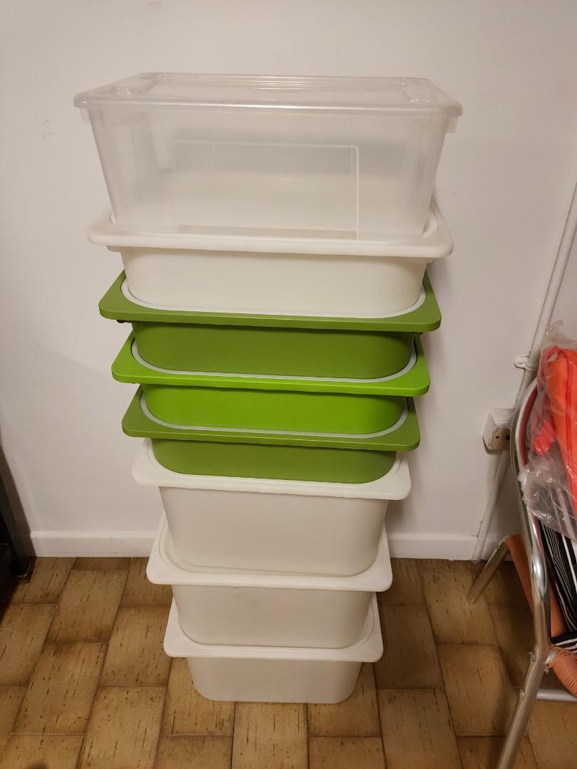 Ikea Stackable Storage Boxes and Suction Boxes, Furniture & Home Living