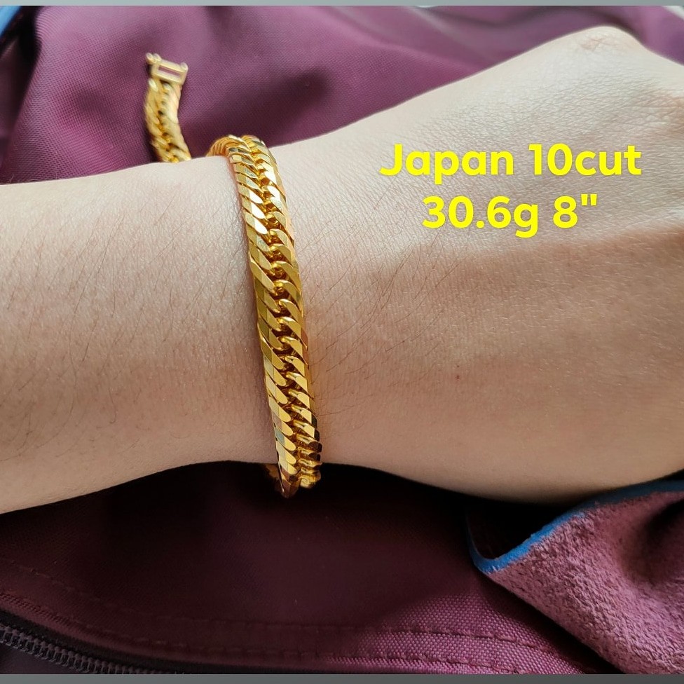 Japan 10cut 30.6g bracelet 18K Women s Fashion Jewelry