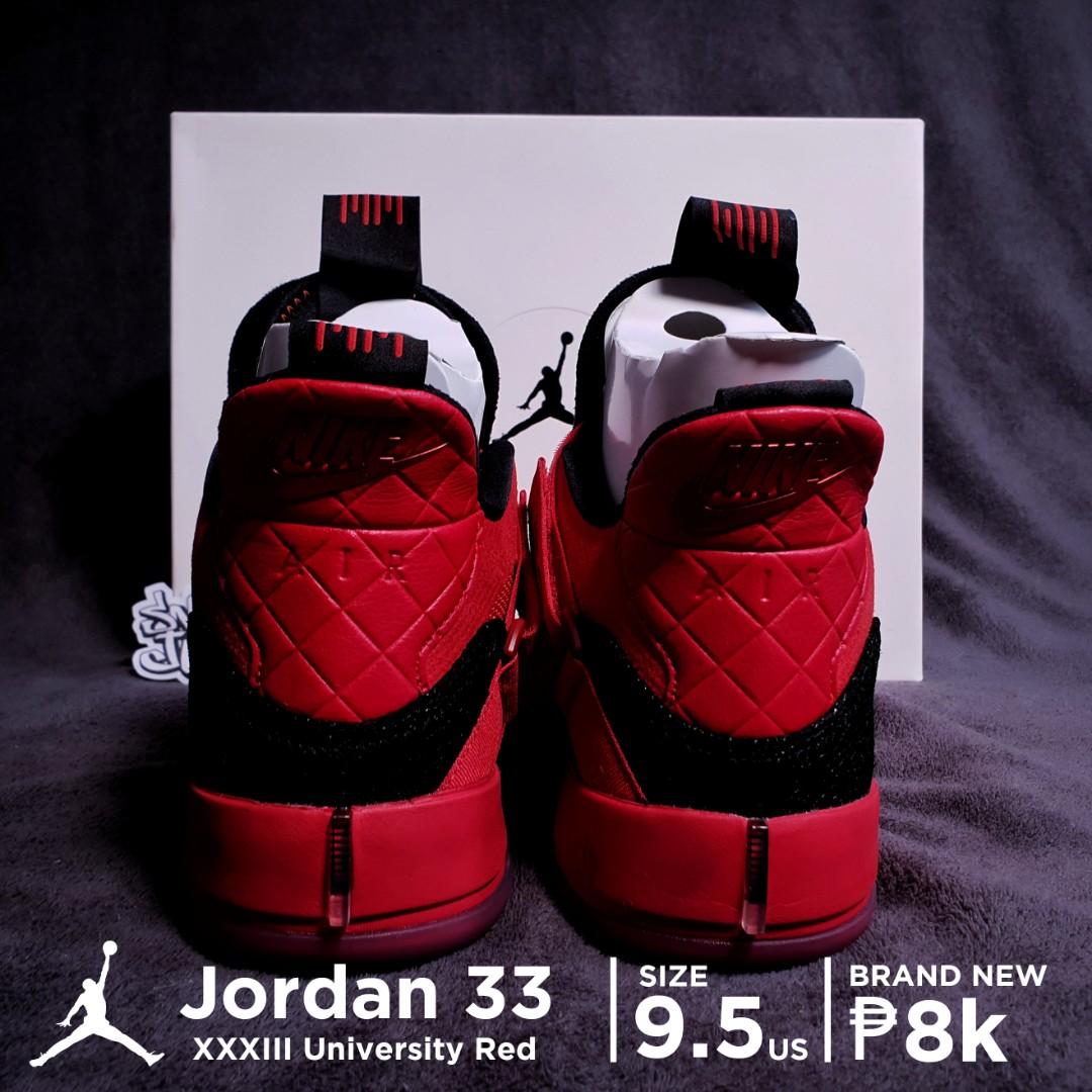 Jordan 33 university best sale red on feet