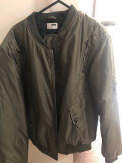 Khaki bomber jacket size 10